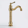 Robinet Lavabo de Salle de Bain Haut - Finition Laiton Antique