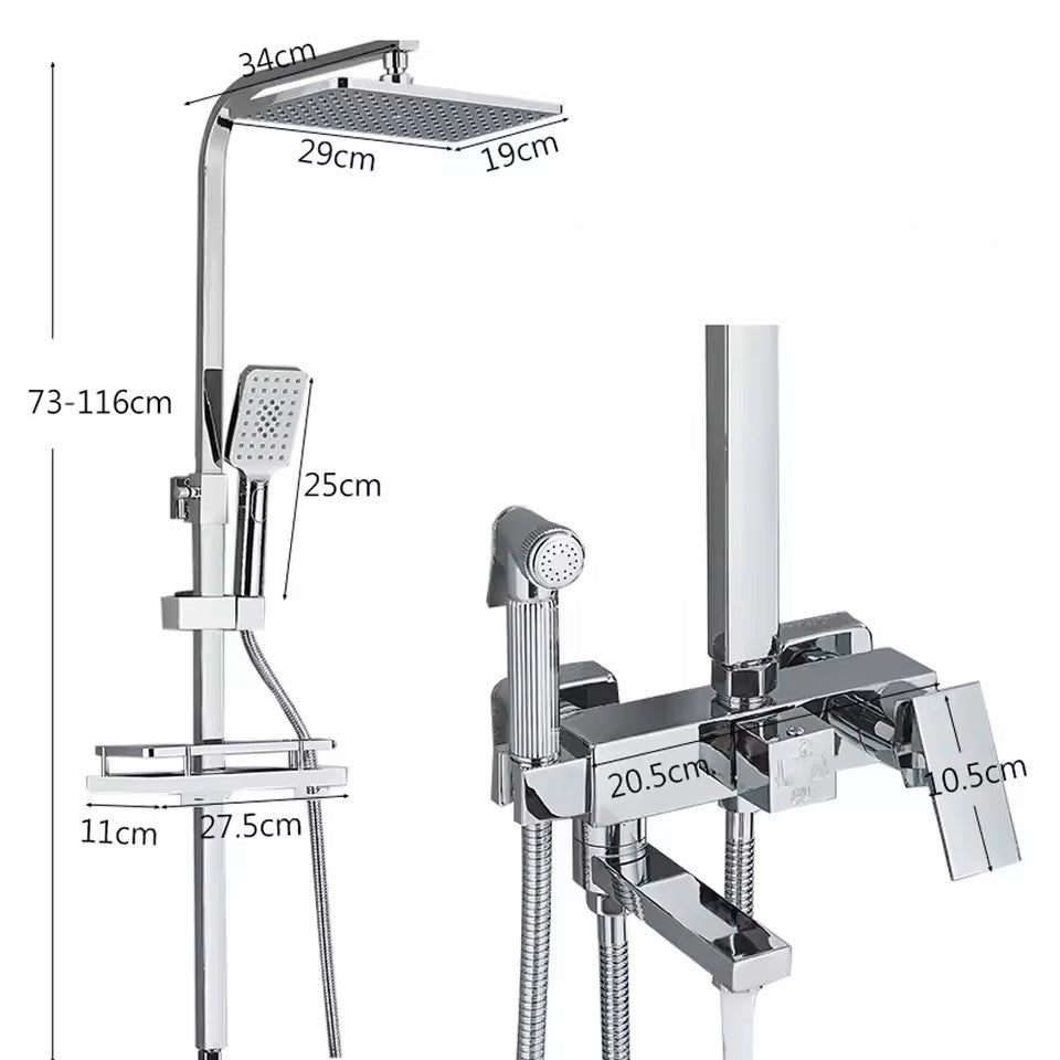 Colonne de Douche Thermostatique Design 3 Voies