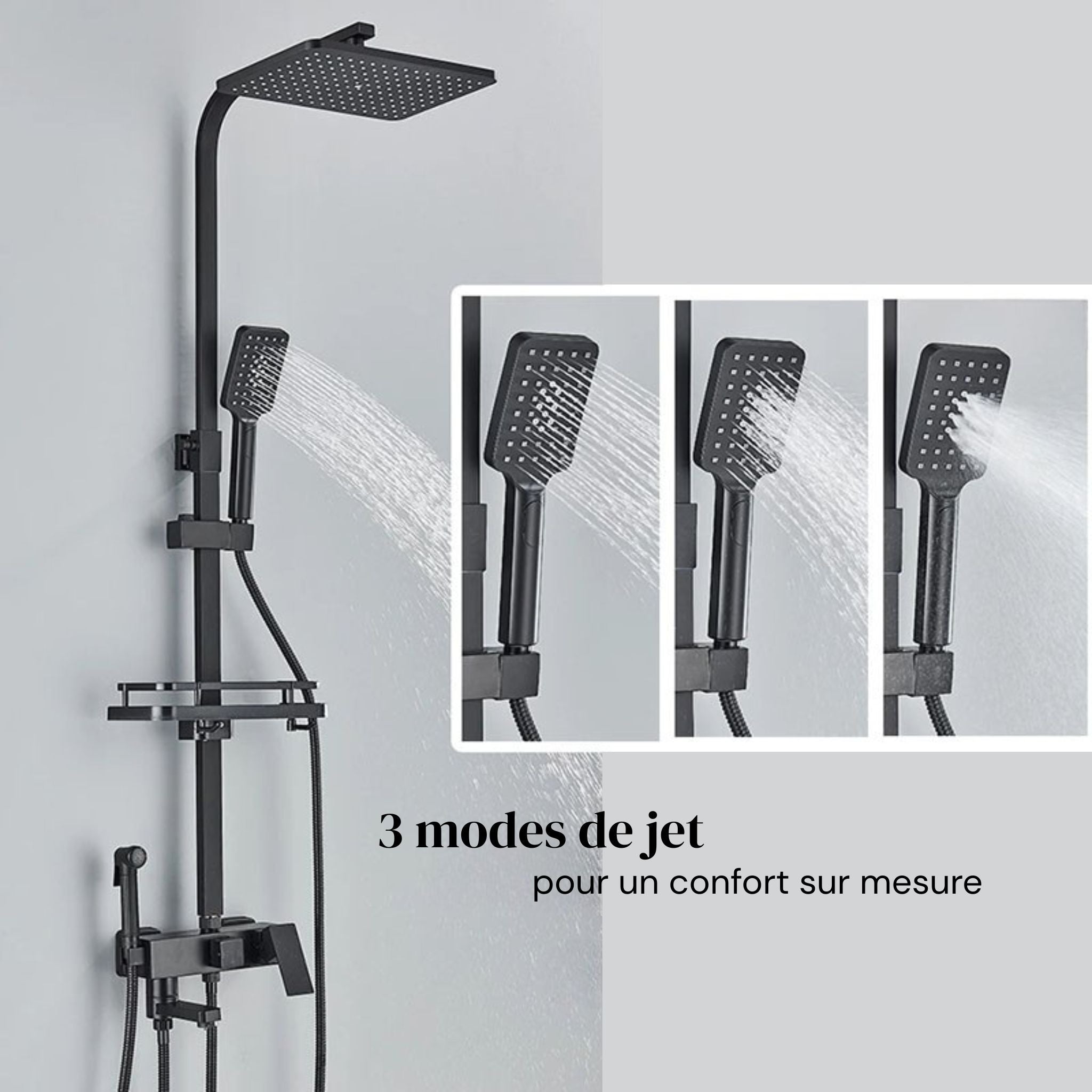 Colonne de Douche Thermostatique Design 3 Voies