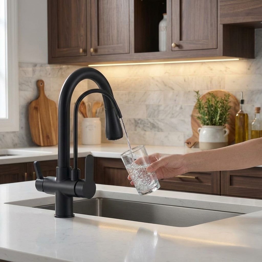 Robinet de cuisine avec Voie eau filtrée & Douchette