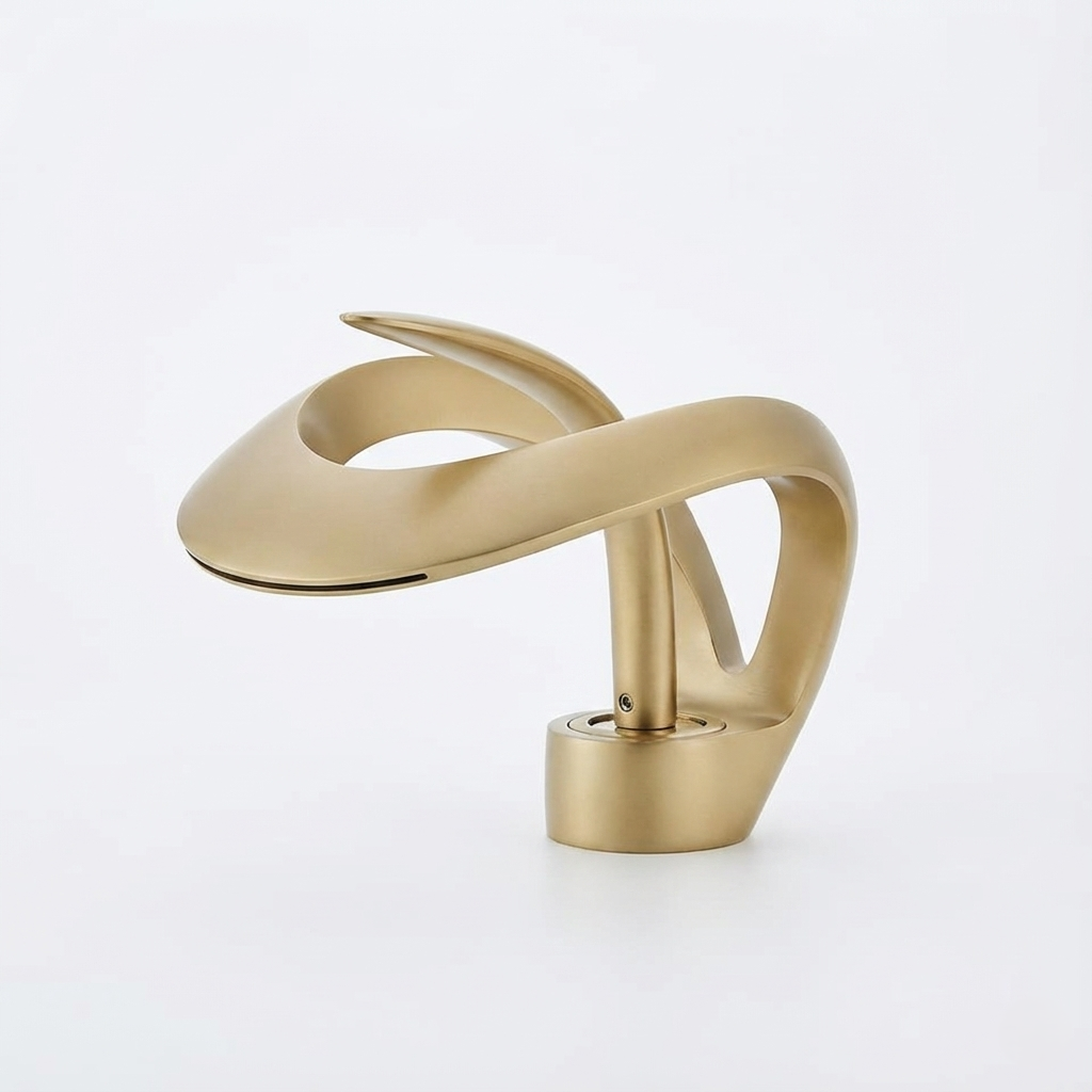 Robinet Lavabo de Salle de Bain Cascade Design Sculptural