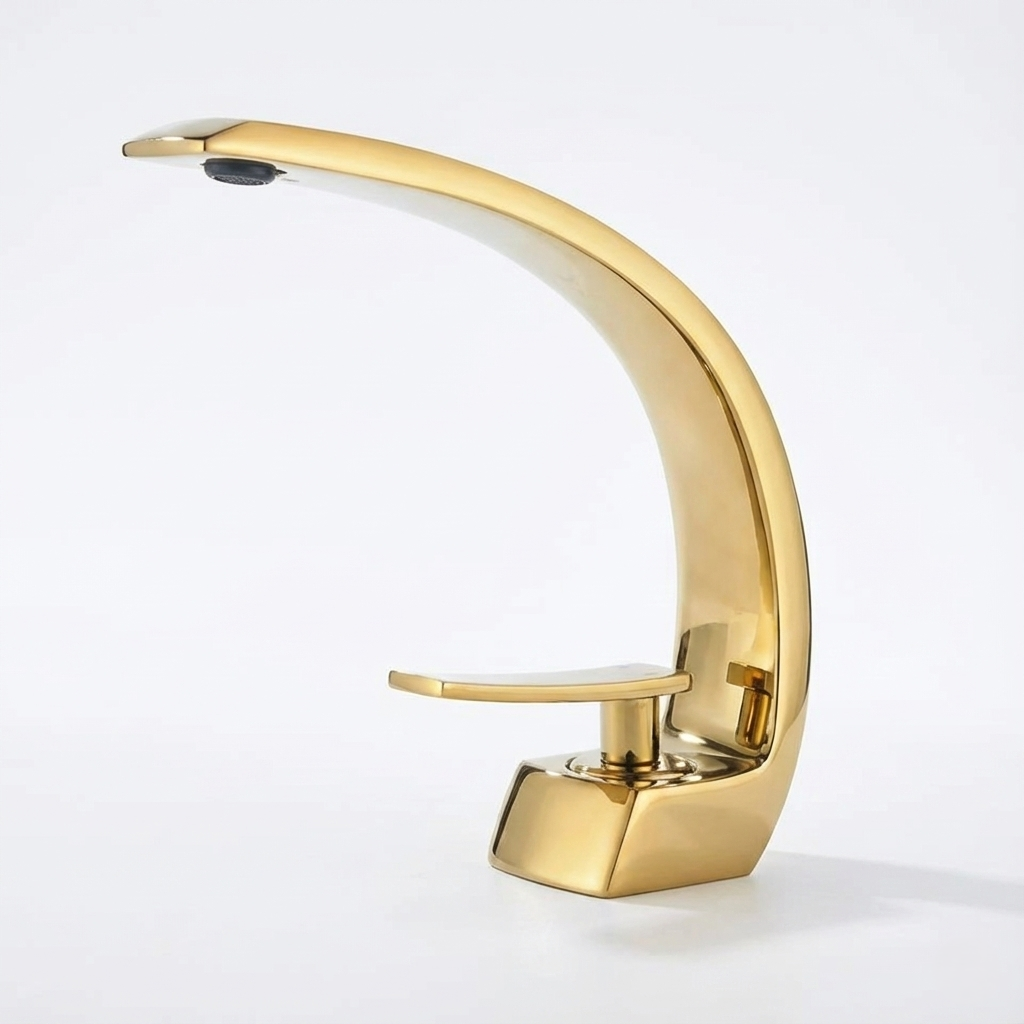 Robinet Lavabo de Salle de Bain Courbé