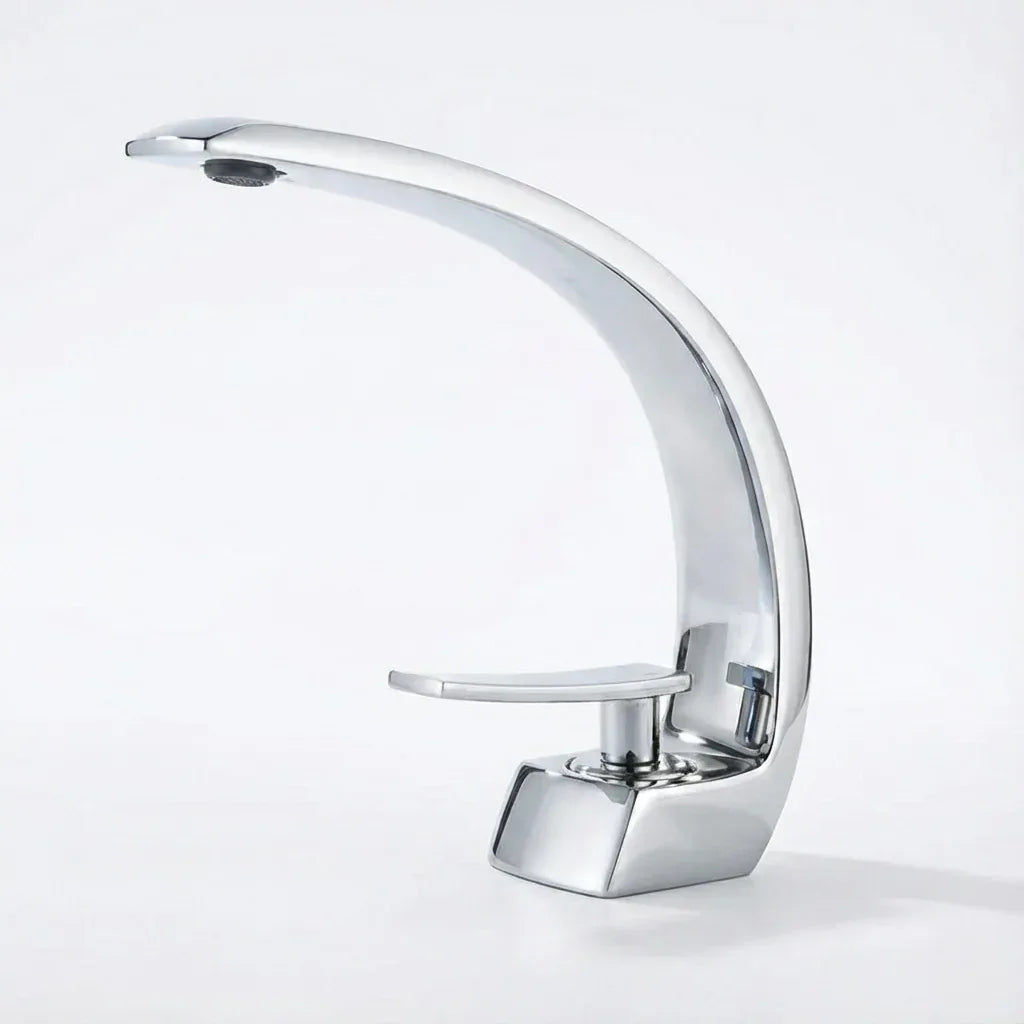 Robinet Lavabo de Salle de Bain Courbé
