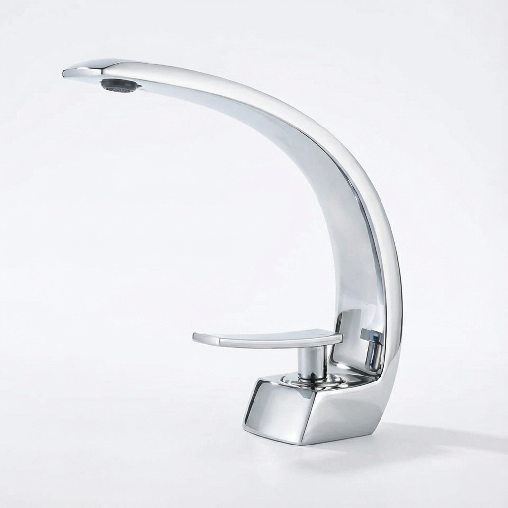 Robinet Lavabo de Salle de Bain Courbé