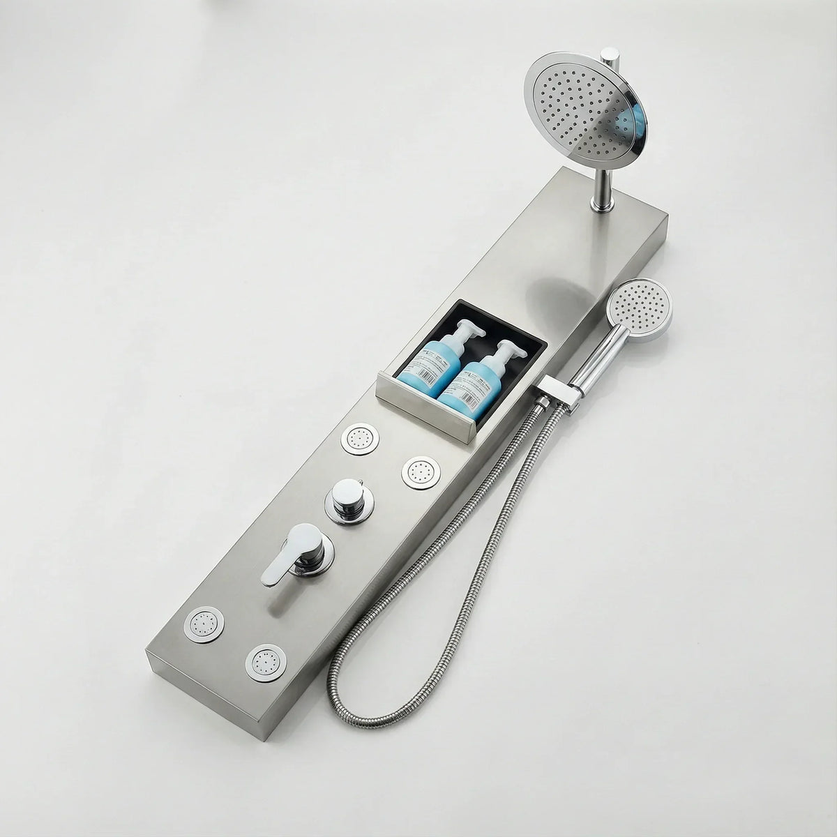 Colonne de Douche Hydromassante avec Niche de Rangement Intégrée