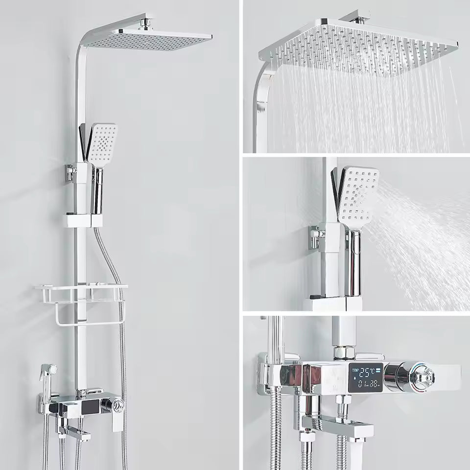 Colonne de Douche Thermostatique avec Affichage Digital & Sortie 3 Voies
