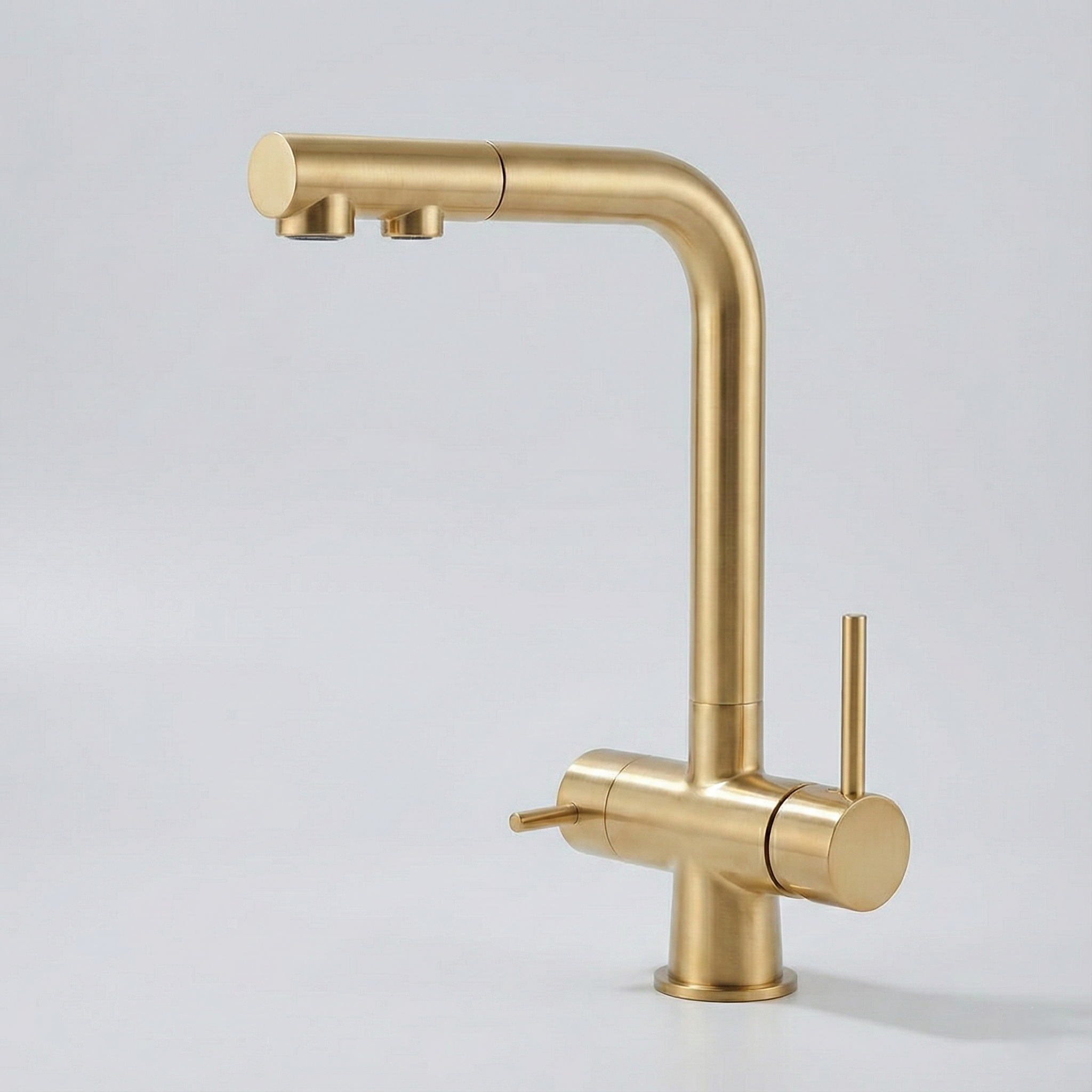 Robinet de Cuisine 3 Voies Forme L avec Douchette Extractible