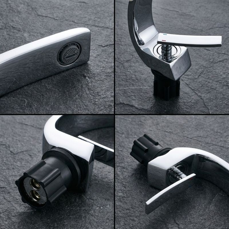 Robinet Lavabo de Salle de Bain Courbé